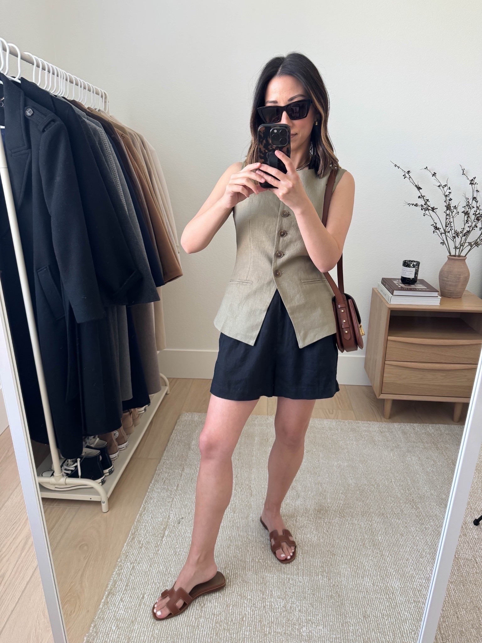 Petite-friendly linen vest. Can't say enough good things about this piece. Just recently got it in white and black. 

J.Crew vest 0
Madewell linen shorts xs (old, linked similar)
Hermes Oran sandals 35
Souer bag mini
YSL sunglasses
Madewell earrings (old, linked similar)

Summer outfits, summer style, petite style 

#LTKItBag #LTKPetite #LTKSaleAlert