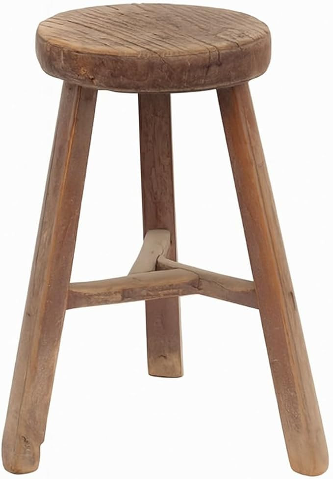 Artissance Round Vintage Stool, Weathered Natural Wood Finish (Size & Color Vary) | Amazon (US)