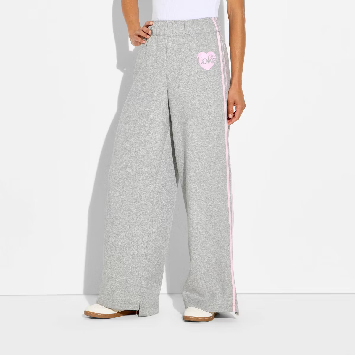 Women's Diet Coke Bow Graphic Sweatpants - Gray S | Target
