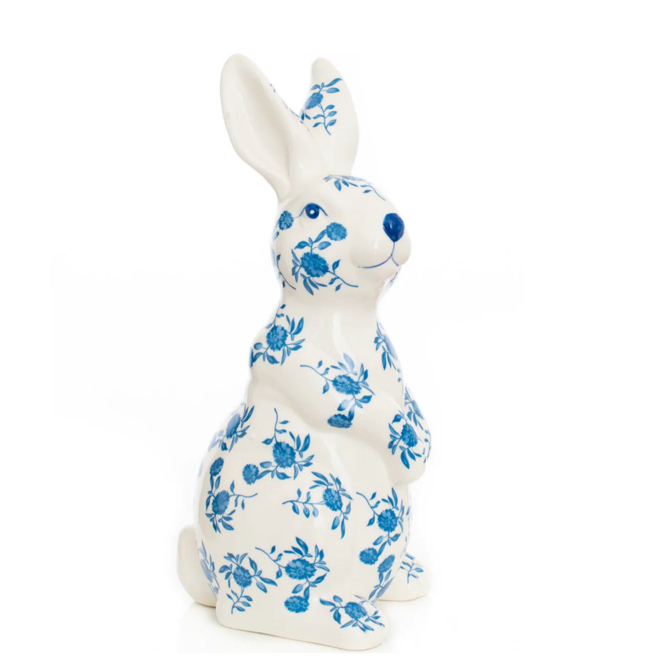 Blue & White Sitting Porcelain Bunny | Waiting On Martha