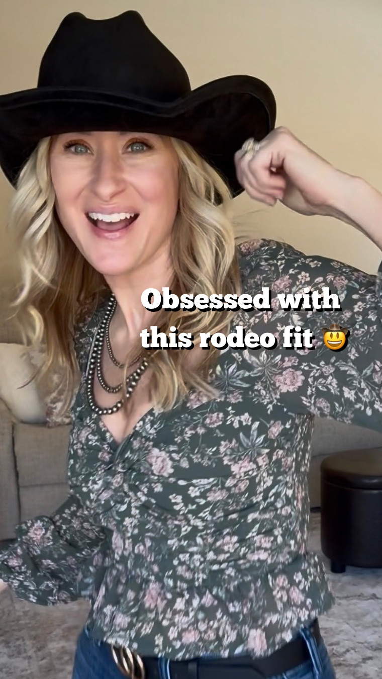 This rodeo outfit?? I’m obsessed 🤠
The mix of feminine + western is my favorite lately—easy, flattering, and so wearable. Think rodeos, country concerts, or casual summer nights.

Wearing a small in the floral blouse—it fits well, but I’d personally size up to a medium for a little more breathing room.

Everything is linked for you in LTK 🖤

#LTKFestival #LTKSeasonal #LTKootd
