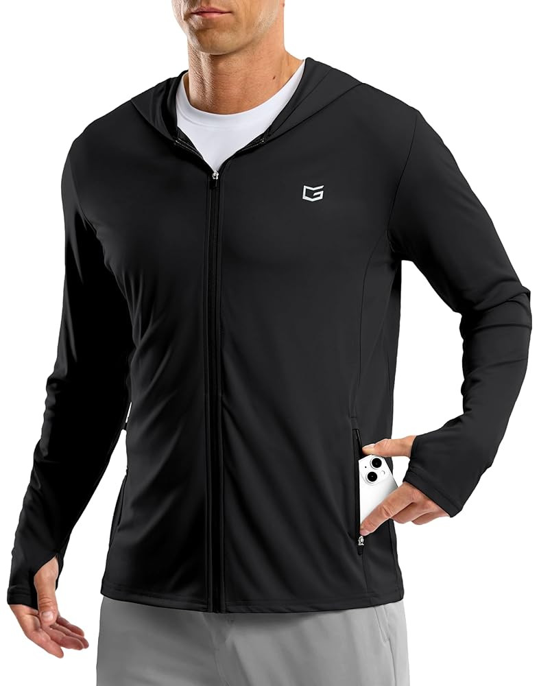 G Gradual Men's UPF 50+ Sun Protection Hoodie Jacket Lightweight Full Zip Hoodies Long Sleeve Shi... | Amazon (US)