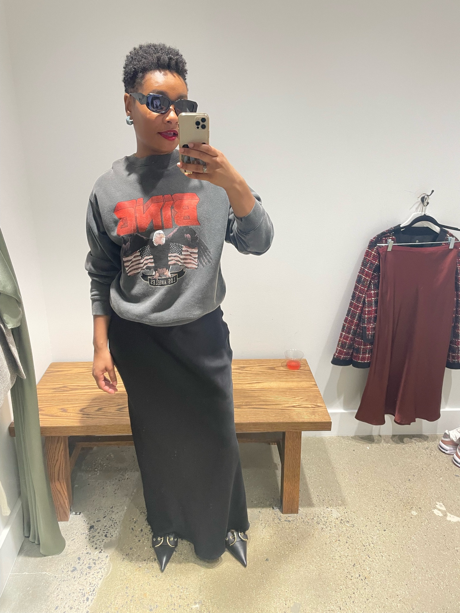 I love the juxtaposition of this outfit! Maxi silk skirts are trending but are a classic wardrobe staple that can be dressed up and down. 

#Aninebing #falloutfits

#LTKSale #LTKU #LTKSeasonal