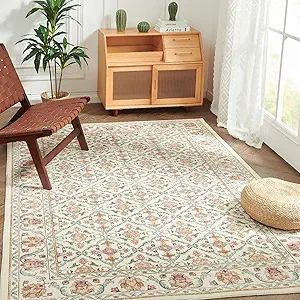 jinchan Area Rug 3x5 Washable Rug - Boho Vintage Floral Low Pile Thin Throw Non-Slip Non-Shedding... | Amazon (US)