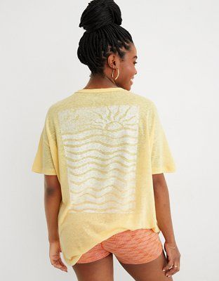 Aerie Breezy Graphic Boyfriend T-Shirt | American Eagle Outfitters (US & CA)