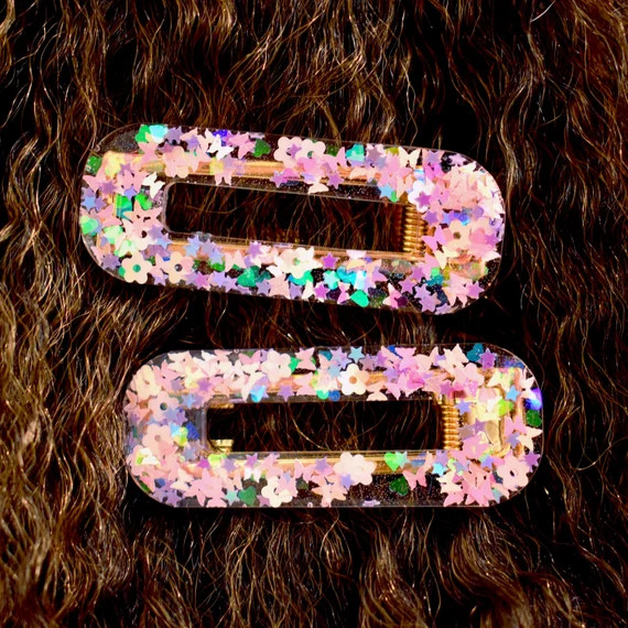 Sparkly Barrettes for Toddlers Cute Hair Clips for Thick | Etsy | Etsy (US)