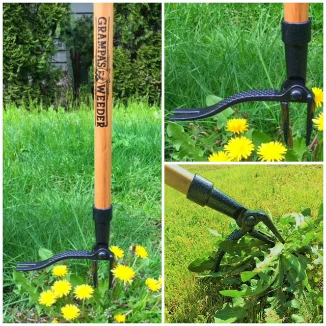 Grampa's Weeder - The Original Stand Up Weed Puller Tool with Long Handle - Made with Real Bamboo... | Walmart (US)