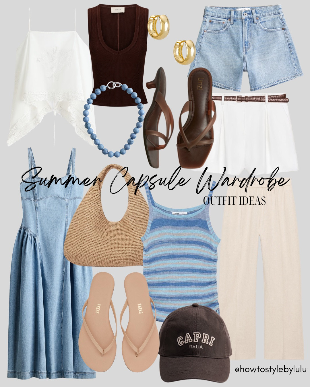 SUMMER CAPSULE WARDROBE🧿🩵 outfit ideas to wear for the hot weather

#LTKeurope #LTKsummer #LTKstyletip