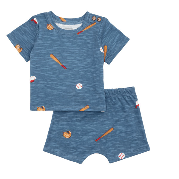 Baseball Baby Short Set | Mud Pie