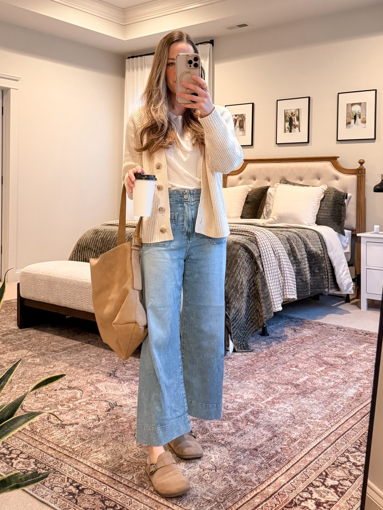 Easy Casual Mom Outfit 🤍

• Neutral knit cardigan
• Classic white tee
• High-rise wide leg crop jeans
• Neutral suede loafers
• Everyday tote bag

This is one of my favorite everyday formulas: a lightweight cardigan + white tee + wide leg denim.

It’s comfortable enough for busy mom life but still feels polished and intentional. The neutral tones keep it timeless, and the wide leg crop silhouette makes it feel modern without being trendy.

Perfect for:
• Casual chic mom outfits
• Wide leg jeans outfit
• Neutral capsule wardrobe
• Spring mom outfit ideas
• Elevated everyday basics
• Minimalist mom style
• School drop-off outfit

This is a repeat-all-season kind of look — easy layers, classic denim, neutral accessories.

#LTKootd #LTKgrwm #LTKmomlife