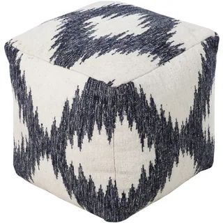 Ikat Sion Square Wool 18-inch Pouf - On Sale - Overstock - 10439892 | Bed Bath & Beyond