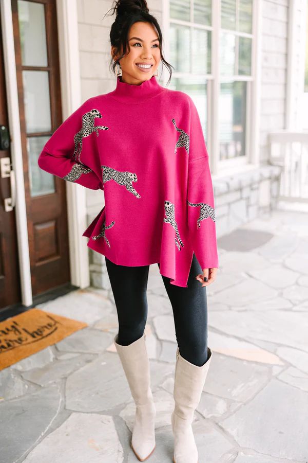 Quick Decisions Hot Pink Cheetah Sweater | The Mint Julep Boutique