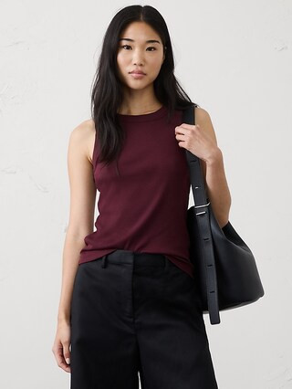 Ribbed Racer Tank | Banana Republic Factory