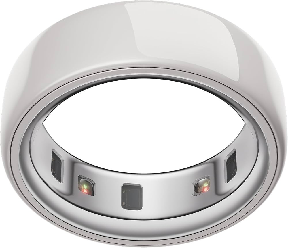 Oura Ring 4 - Ceramic Cloud - Size 9 - Smartring | Non-Standard Fit \u2013 Measure with Compatibl... | Amazon (UK)