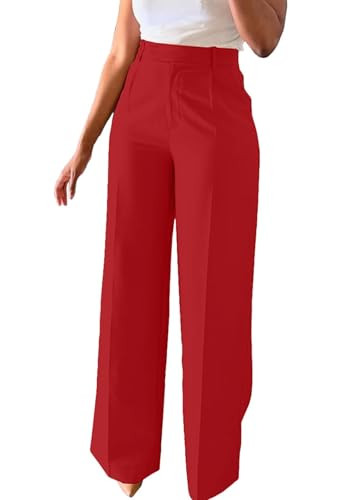 Unybwonn Women Wide Leg Dress Pants High Waisted Straight Leg Business Slacks Work Pants Casual B... | Amazon (US)