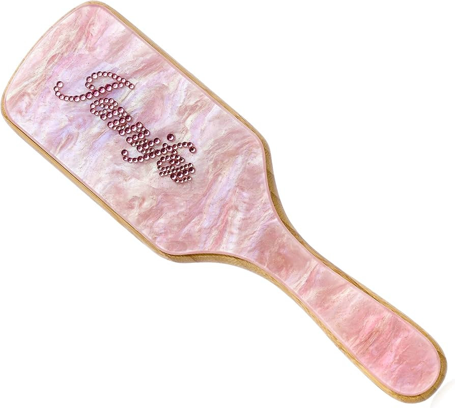 Hair Brush, Personalized Bamboo Paddle Brush, Natural Bamboo Bristles Detangling Hairbrush for Ma... | Amazon (US)