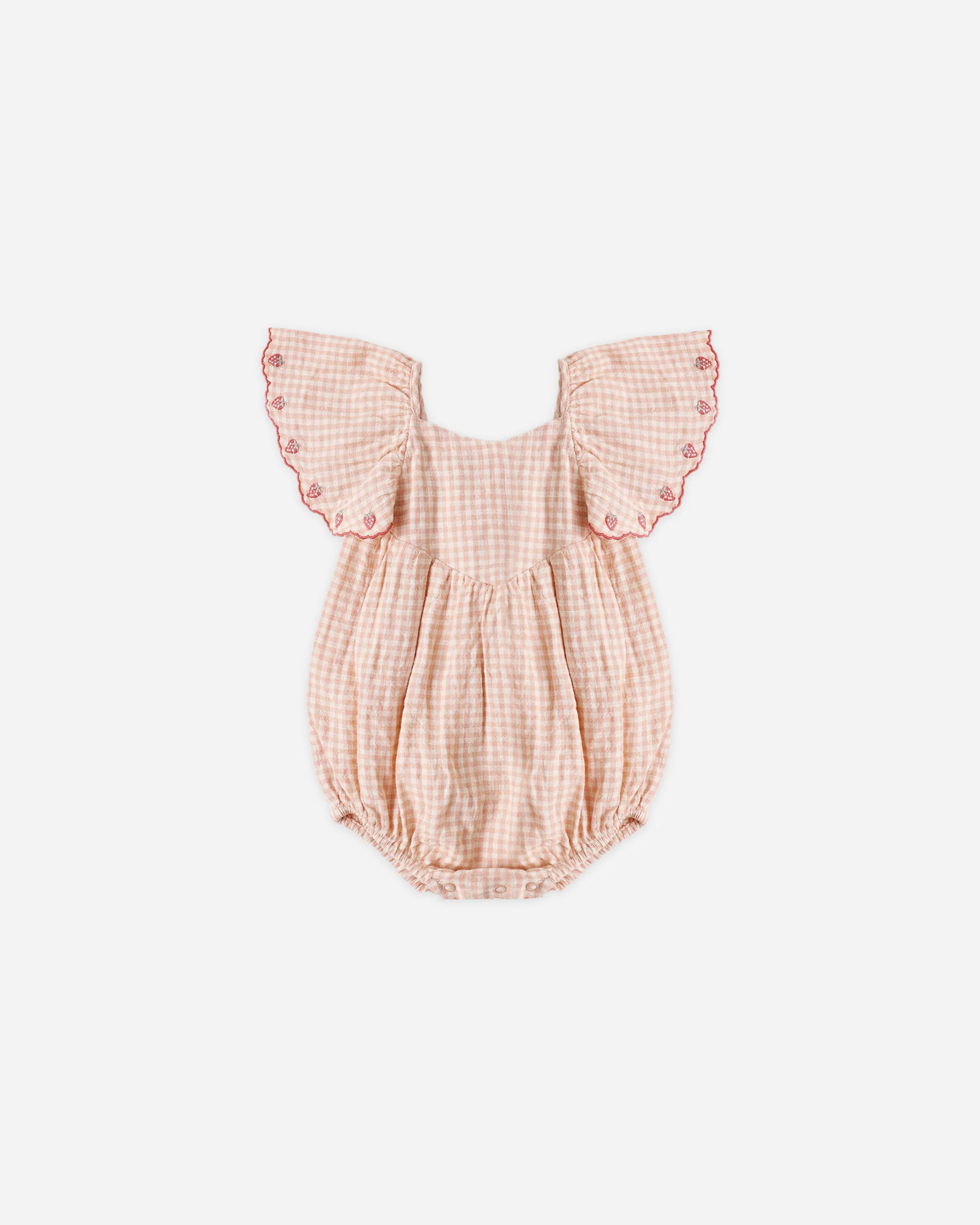 Roxy Romper Petal Gingham | Rylee + Cru