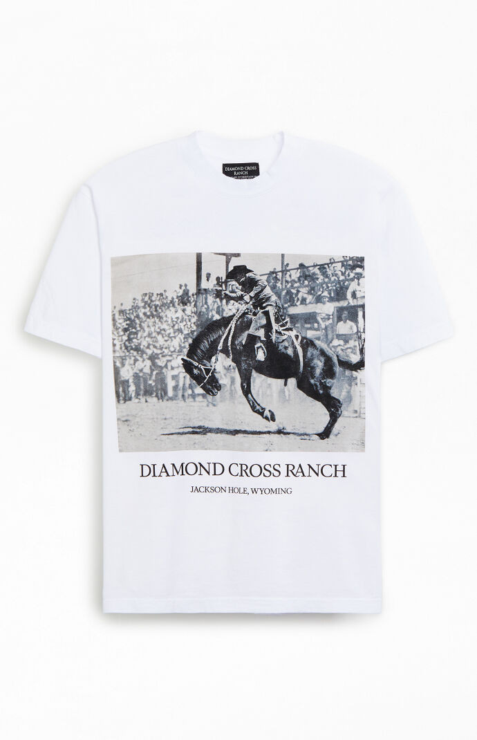 Diamond Cross Ranch Men's Limited Edition Photo T-Shirt in White - Size Medium | PacSun