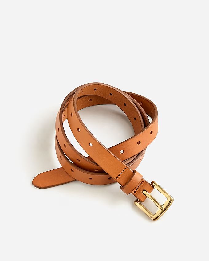 Perforated Italian leather belt | J. Crew US