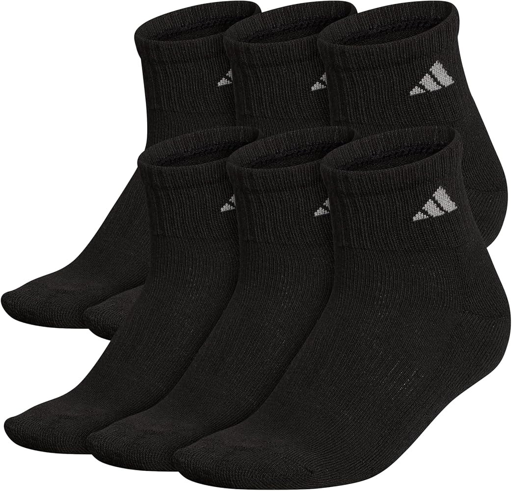 adidas Women's Athletic Quarter Socks 6-Pack | Amazon (US)