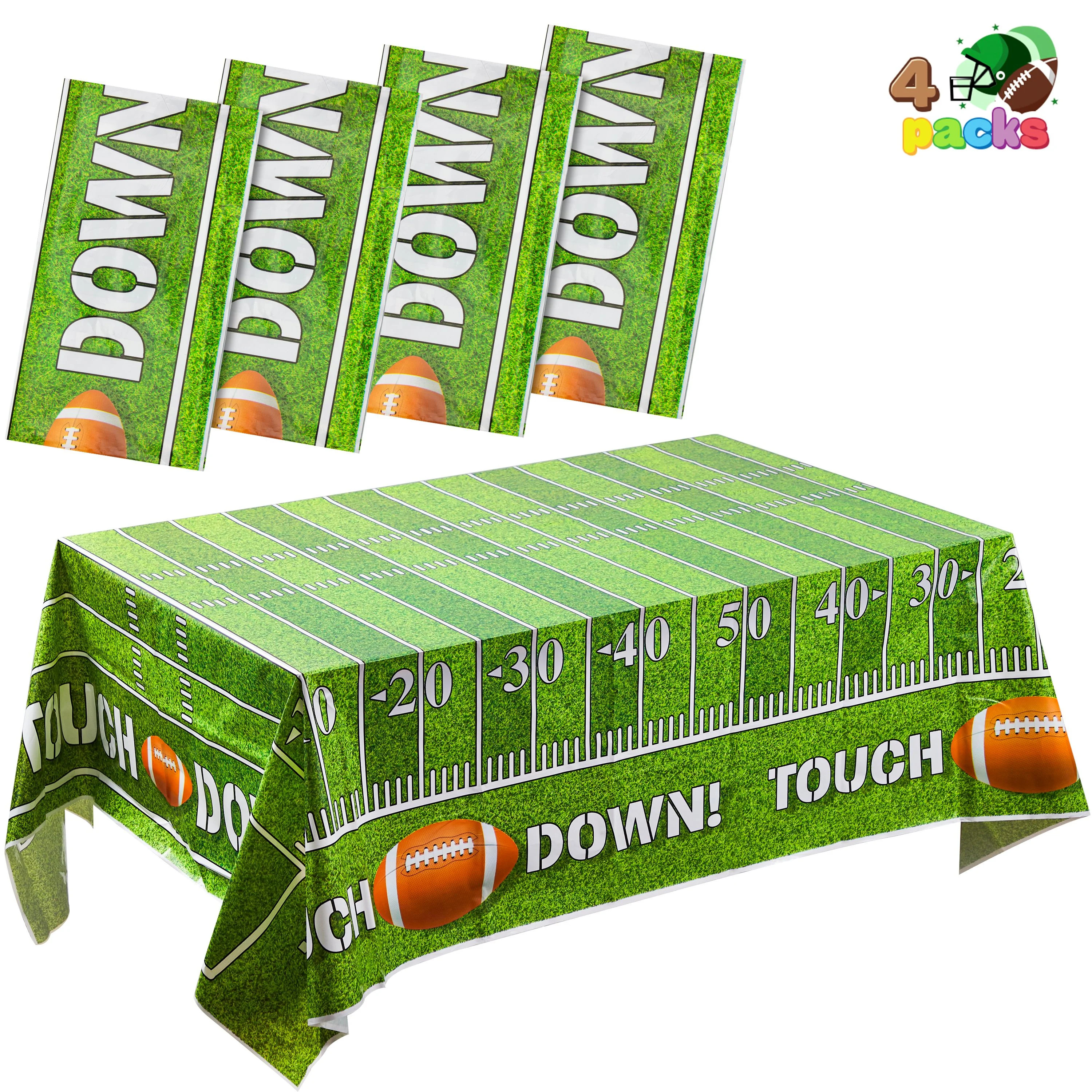 JOYFY 4 Pack Game Day Football Tablecloth,54x72 Inches Table Cover Touchdown Party Decorations Fo... | Walmart (US)