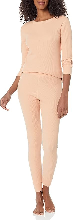 Amazon Essentials Women's Waffle Snug Fit Pajama Set | Amazon (US)