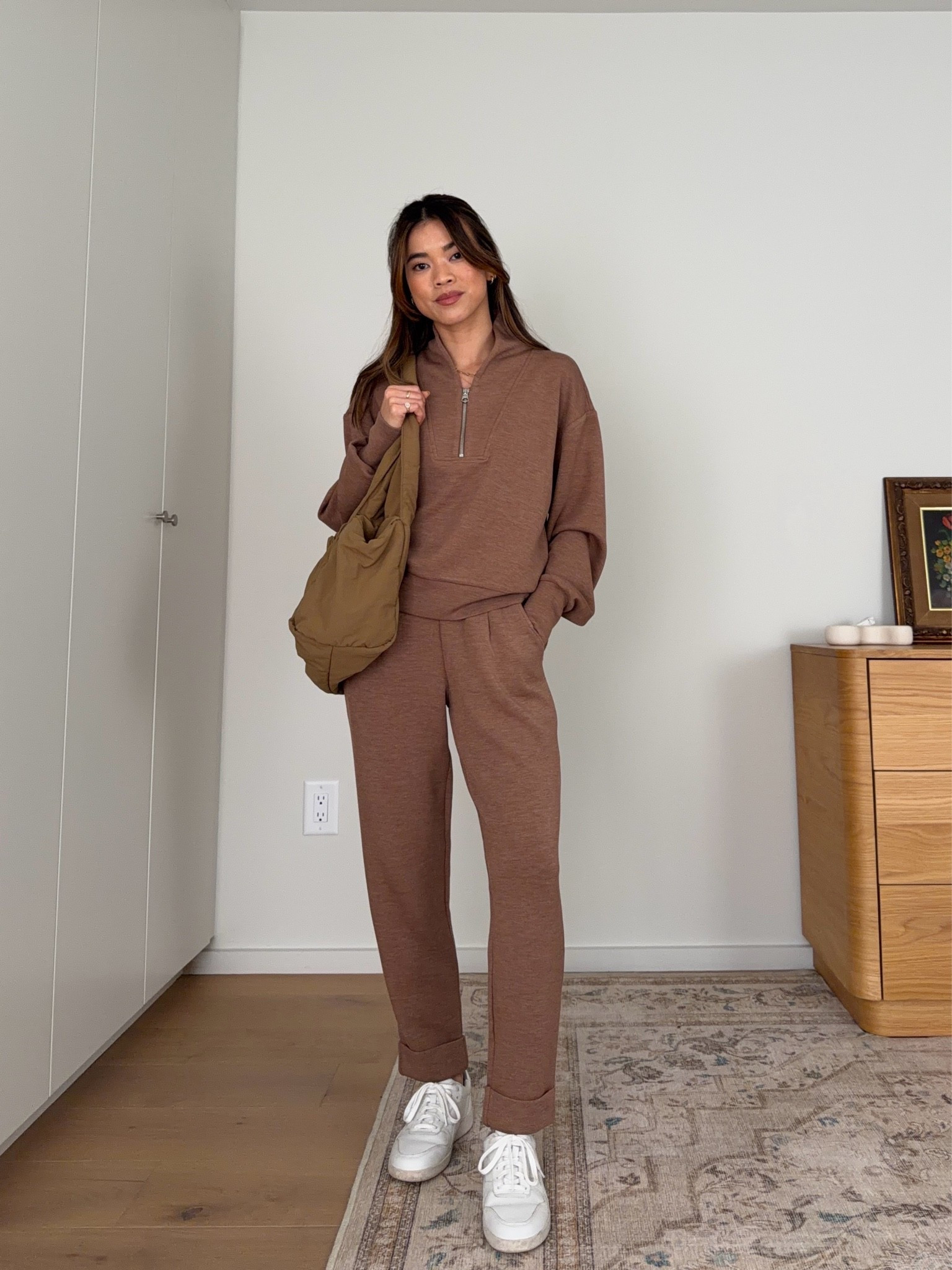 Can’t get over this DoubleSoft set from @Varley - I love this color for the fall! It’s one of those outfits that you instantly feel put together in, but is so comfortable and easy to wear all day. 

#Ad #InVarley

#LTKootd #LTKmomlife #LTKPetite
