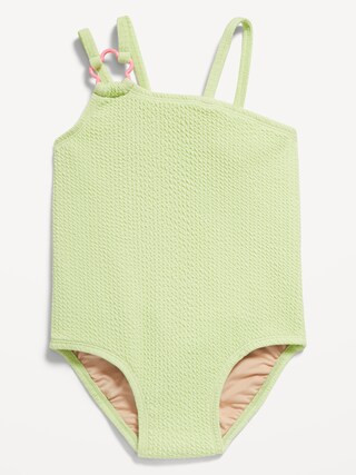 Textured Asymmetric One-Piece Swimsuit for Toddler & Baby | Old Navy (CA)