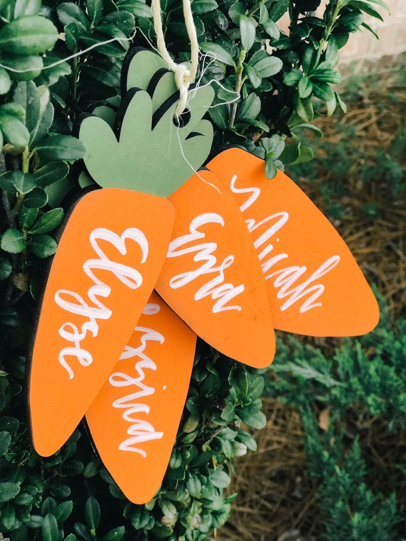 CARROT Easter Basket Name Tag Name Tag Personalized Easter | Etsy | Etsy (US)