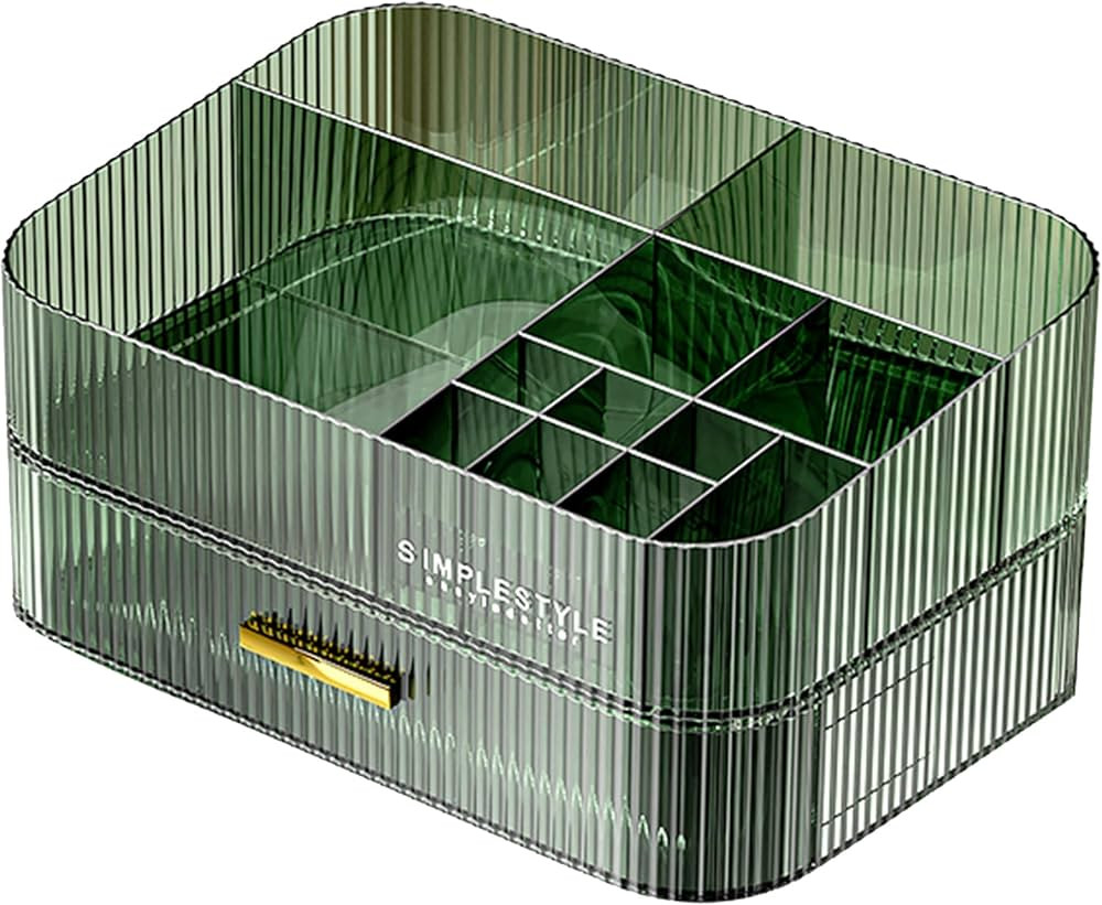 JANERIW Makeup Organizer With Stackable Drawers，Vanity Bathroom Dresser Bedroom Cosmetic Displa... | Amazon (UK)