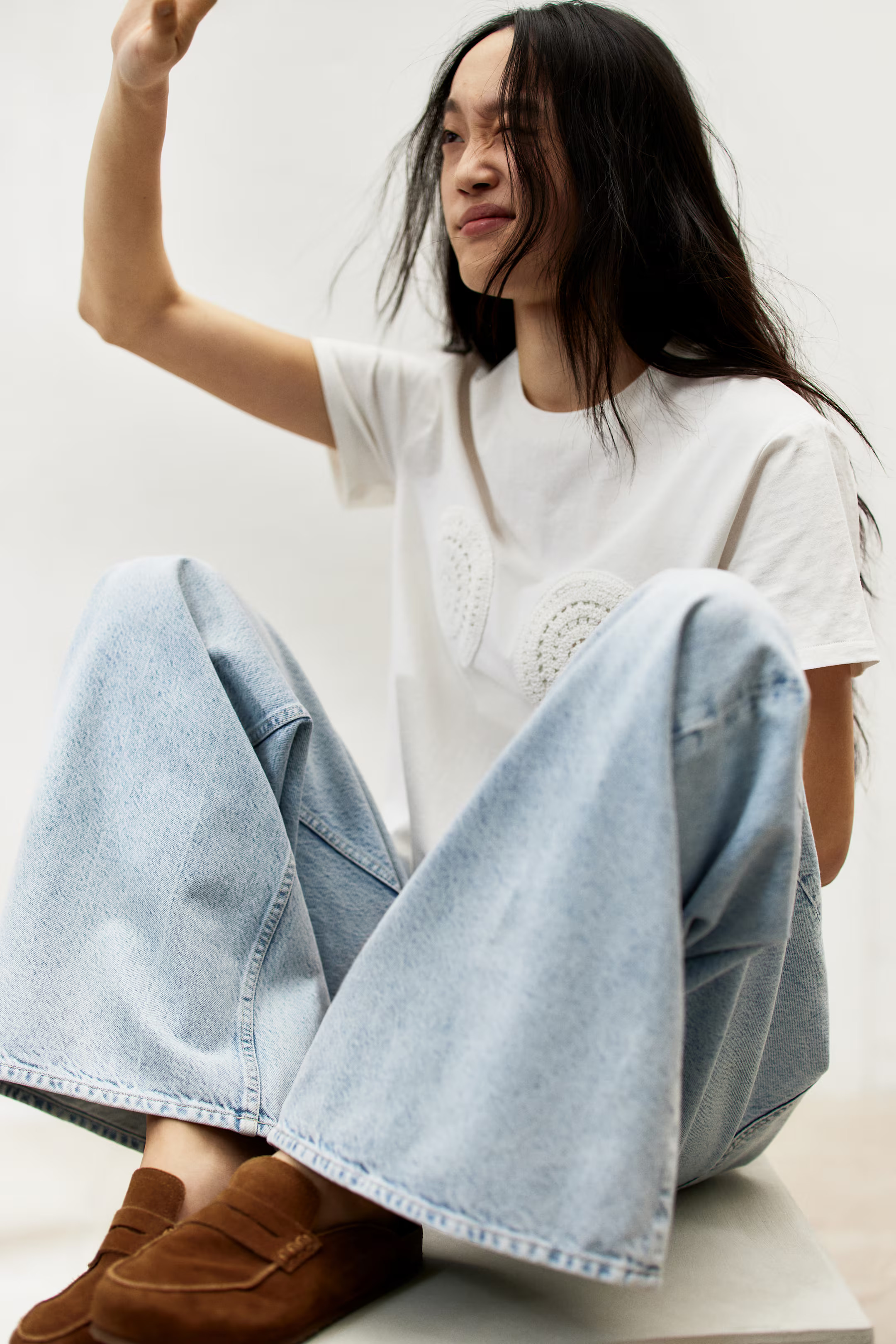 Motif-detail T-shirt | H&M (UK, MY, IN, SG, PH, TW, HK)