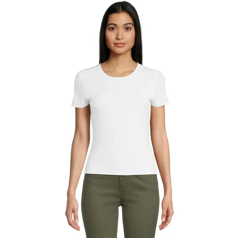 No Boundaries Juniors Double Layer T-Shirt with Short Sleeves, Sizes XS-XXXL | Walmart (US)