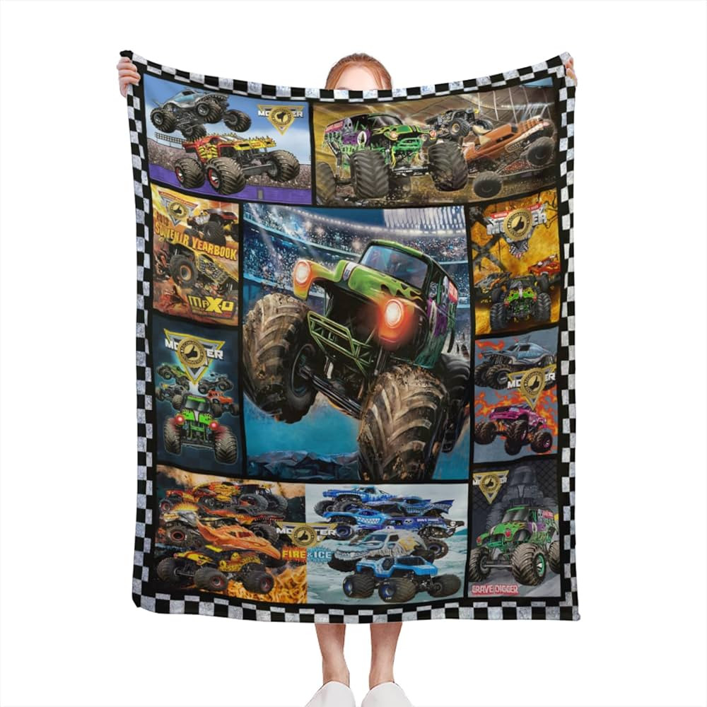 Monster Truck Blanket Thickened Super Soft Flannel Fleece Novelty Fashion Bed Throws Blankets 50"... | Amazon (US)