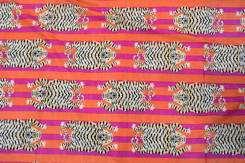 New Animal Print Fabric Indian 100% Soft Cotton Fabric by the - Etsy | Etsy (US)