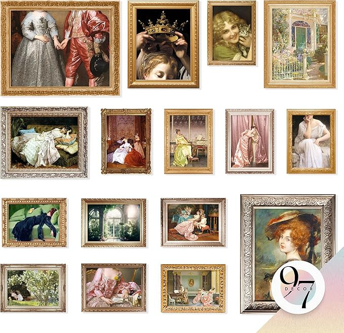 97 Decor LARGE 11x14 Coquette Victorian Wall Decor - Large Vintage Wall Art, Vintage Art Prints V... | Amazon (US)