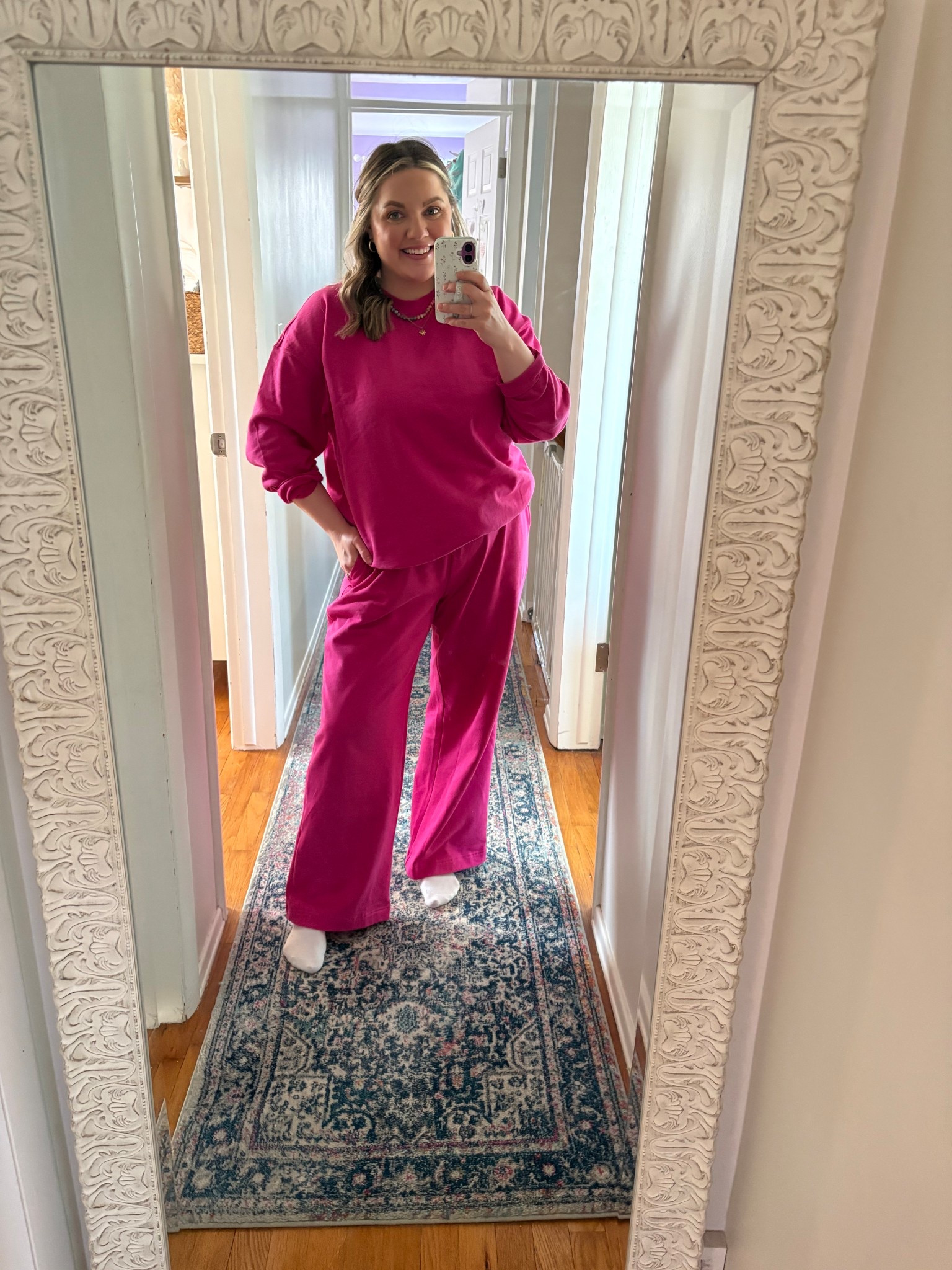 You know I can’t resist a matching set. This one is perfect for spring. Not too heavy, and you could easily layer it with a jacket. I added some fun jewelry to jazz it up a bit. 💗

Matching set. Light weight and Perfect for spring time. 

Top- large 
Bottoms - large 



#LTKootd #LTKdayinmylife #LTKmomlife