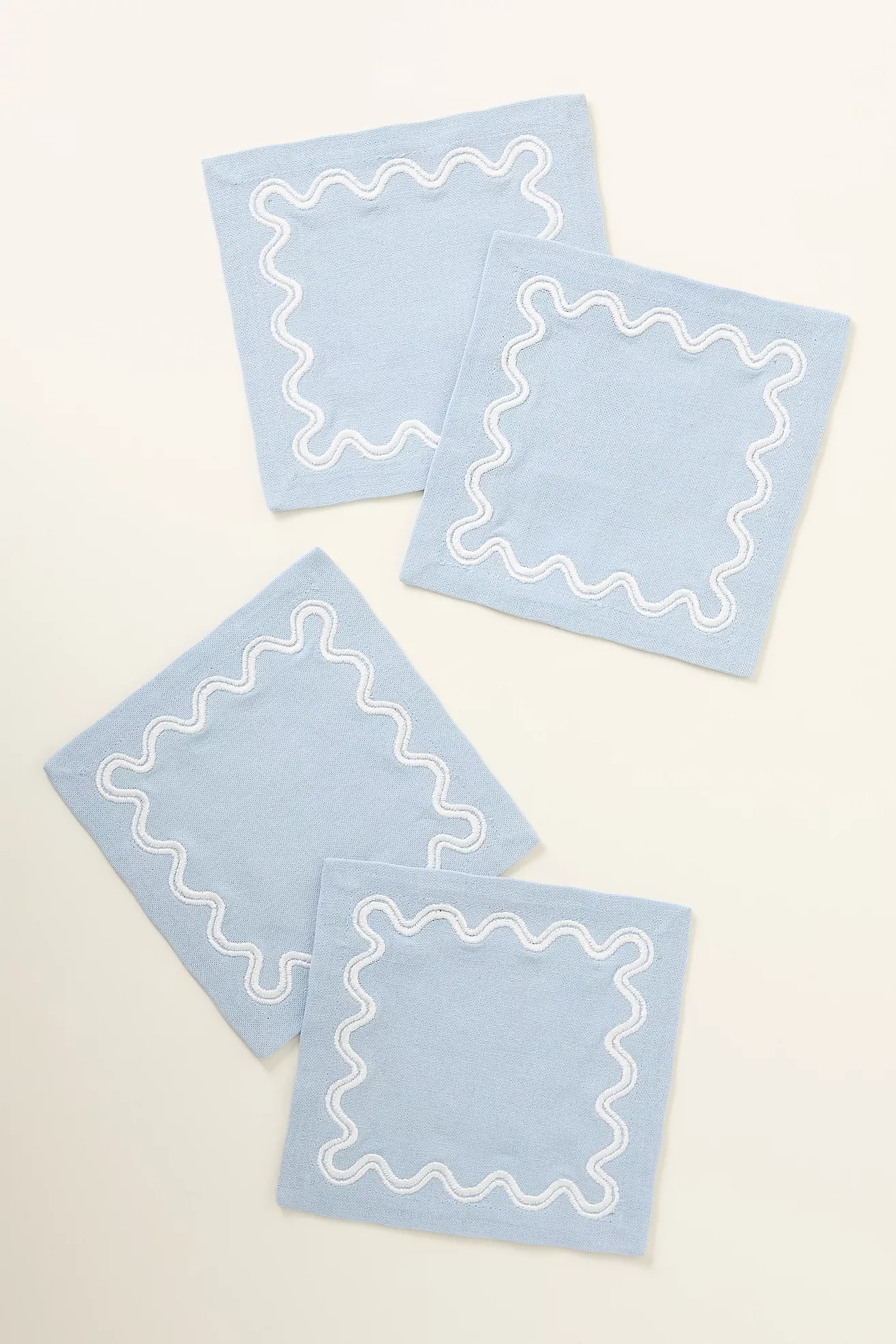 Madeline Embroidered Cocktail Napkins, Set of 4 | Anthropologie (US)
