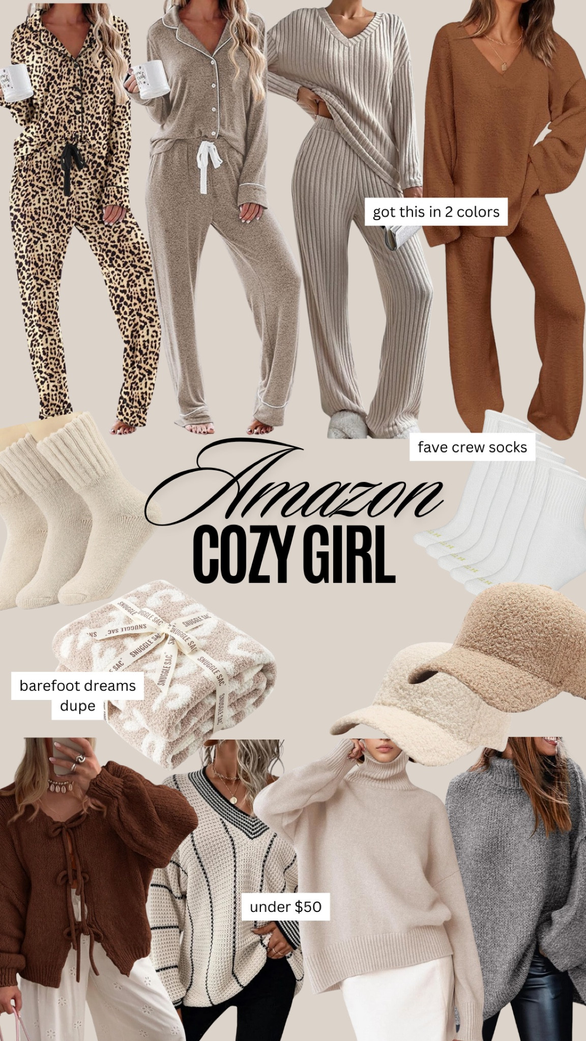 Amazon cozy girl essentials ☁️ loungewear, sweaters and pajamas

#LTKFindsUnder50 #LTKStyleTip #LTKFindsUnder100