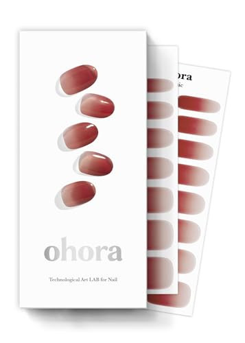 ohora Semi Cured Gel Nail Strips (N Fig Jam) - Pink, Ombre, Works with Any UV/LED Lamps, Salon-Quality, Long Lasting, Easy to Apply & Remove - Includes 2 Prep Pads, Nail File & Wooden Stick | Amazon (US)