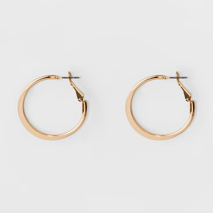 Medium Flat Hoop Earrings - A New Day™ | Target