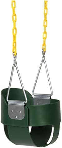 Amazon.com: Eastern Jungle Gym Heavy-Duty High Back Full Bucket Toddler Swing Seat with Coated Sw... | Amazon (US)