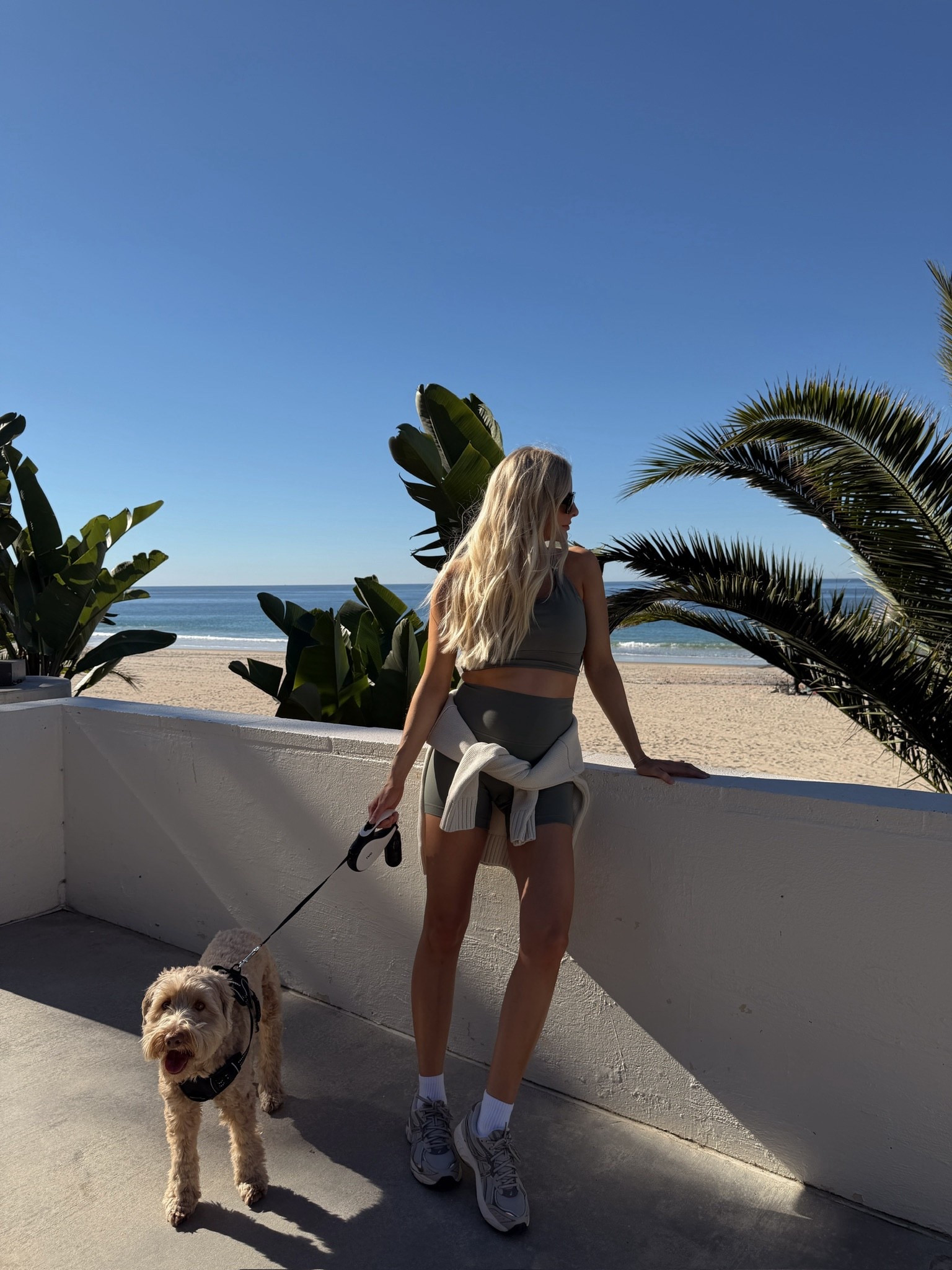 Wearing a 6 in shorts (6” - willow leaf), 10 in top (willow leaf), medium in sweater, shoes run tts! #kathleenpost

Workout wear, athleisure, walk outfit

#LTKootd #LTKfitnessgoals #LTKActive