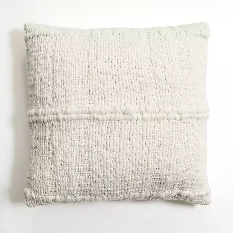 New! Ivory Chunky Handwoven Pillow | Kirkland's Home