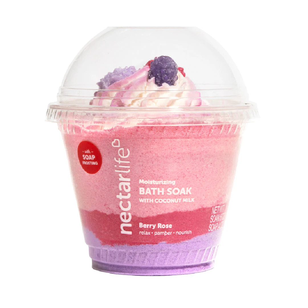 Berry Rose Mini Milkshake Bath Soak | Nectar Bath Treats