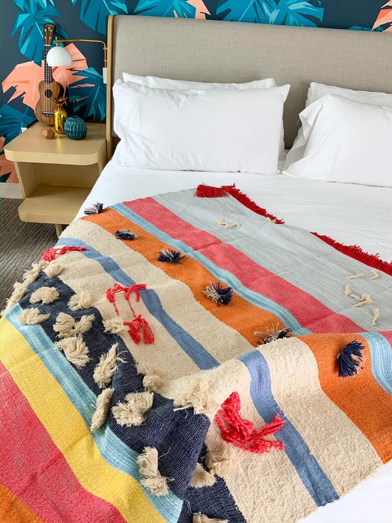 THROW BLANKET BOHO  6' x 4' Tassel Throw | Etsy | Etsy (US)