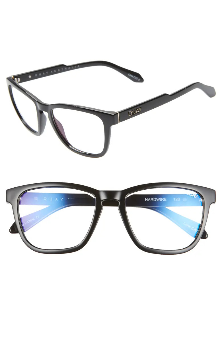 Quay Australia Hardwire 54mm Blue Light Filtering Glasses | Nordstrom | Nordstrom
