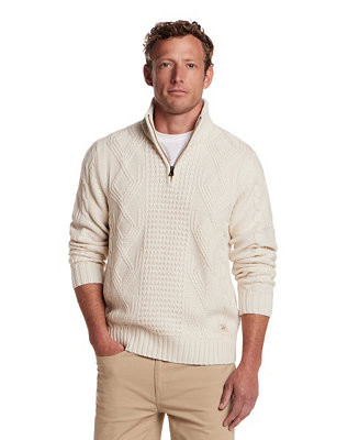 Weatherproof Vintage Men's Cable-Knit Quarter-Zip Sweater - Macy's | Macy's