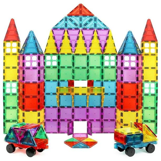 Click N' Play Magnet Build Tiles, Set of 100 Extra Strong Magnetic Building Tiles for Kids, Assor... | Walmart (US)
