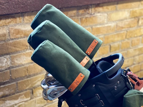 Personalized Canvas Golf Club Covers | Monogrammed Canvas Head Covers | Cotton Canvas Headcover |... | Etsy (US)