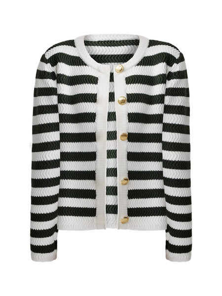 Striped Stitched Jacket | Ann Taylor